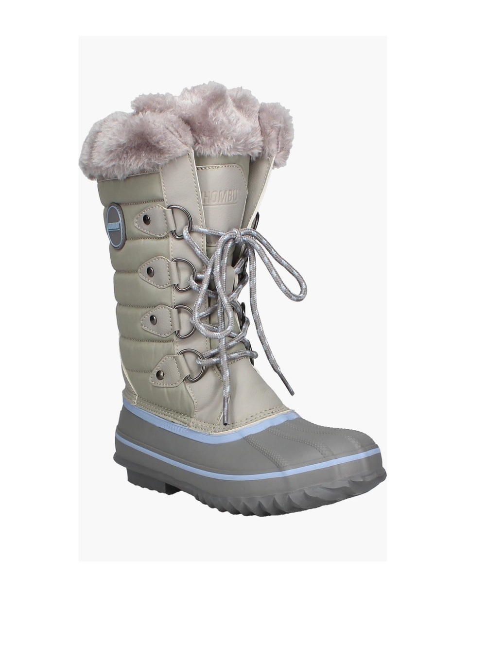 Khombu Denise Faux Fur Lined Winter Boots Gray Women’s Size 9 Narrow Calf (READ)